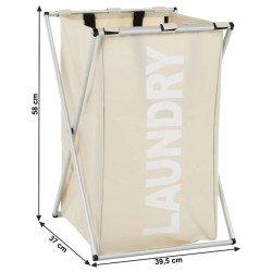 Cos pentru rufe Tempo Kondela Laundry New Typ 1 (Grey/Beige) Thumb