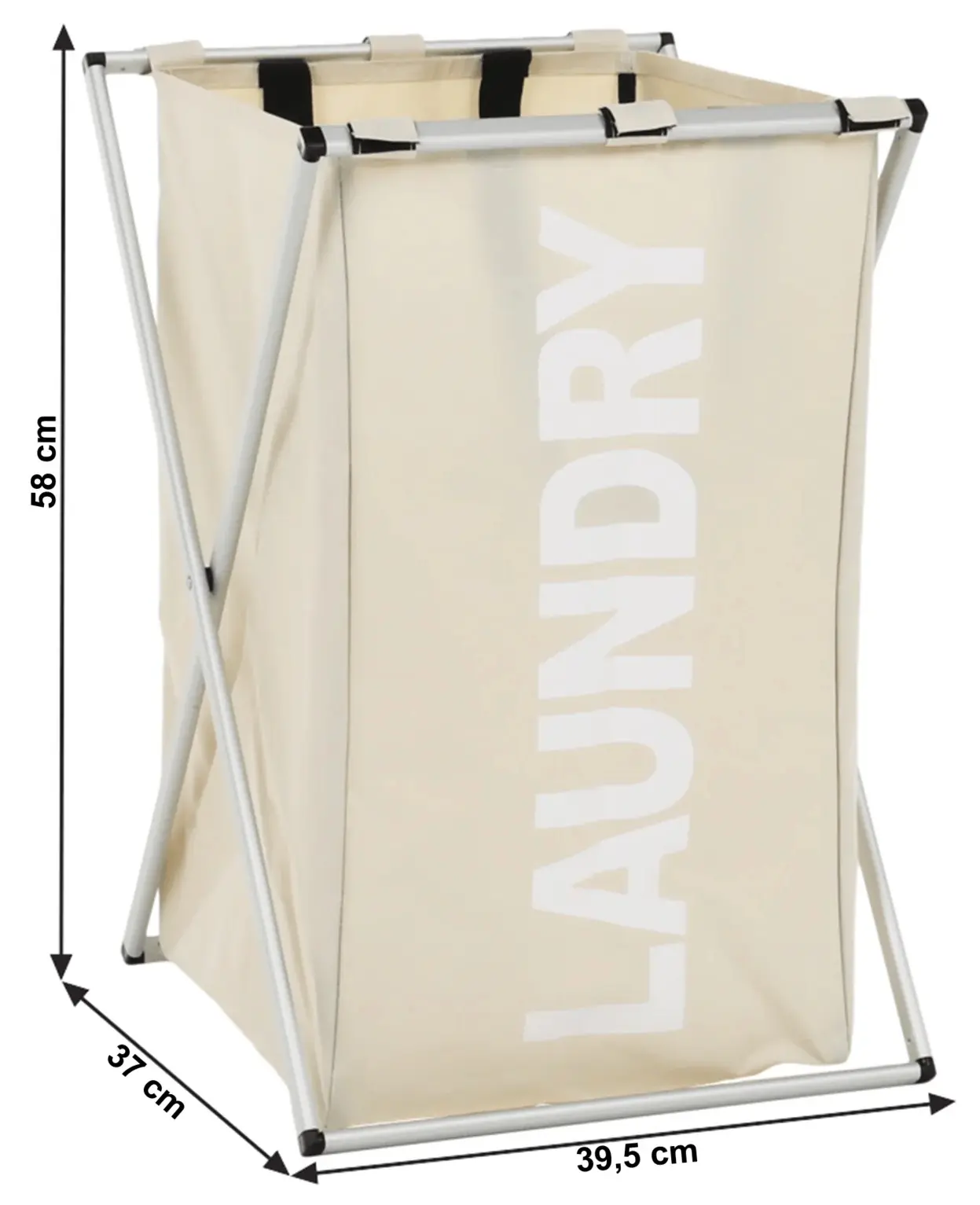 Cos pentru rufe Tempo Kondela Laundry New Typ 1 (Grey/Beige) - 14
