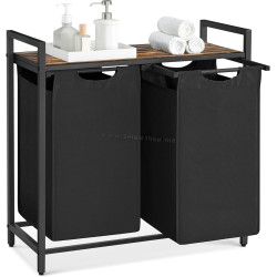 Корзина для белья Vasagle BLH201B01V1 (Rustic Brown/Black)