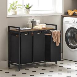 Корзина для белья Vasagle BLH301B01 (Ink Black/Rustic Brown) Thumb