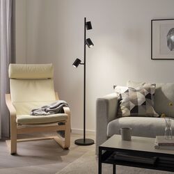 Светильник напольный с 3 лампами Ikea Nymane (Антрацит) Thumb