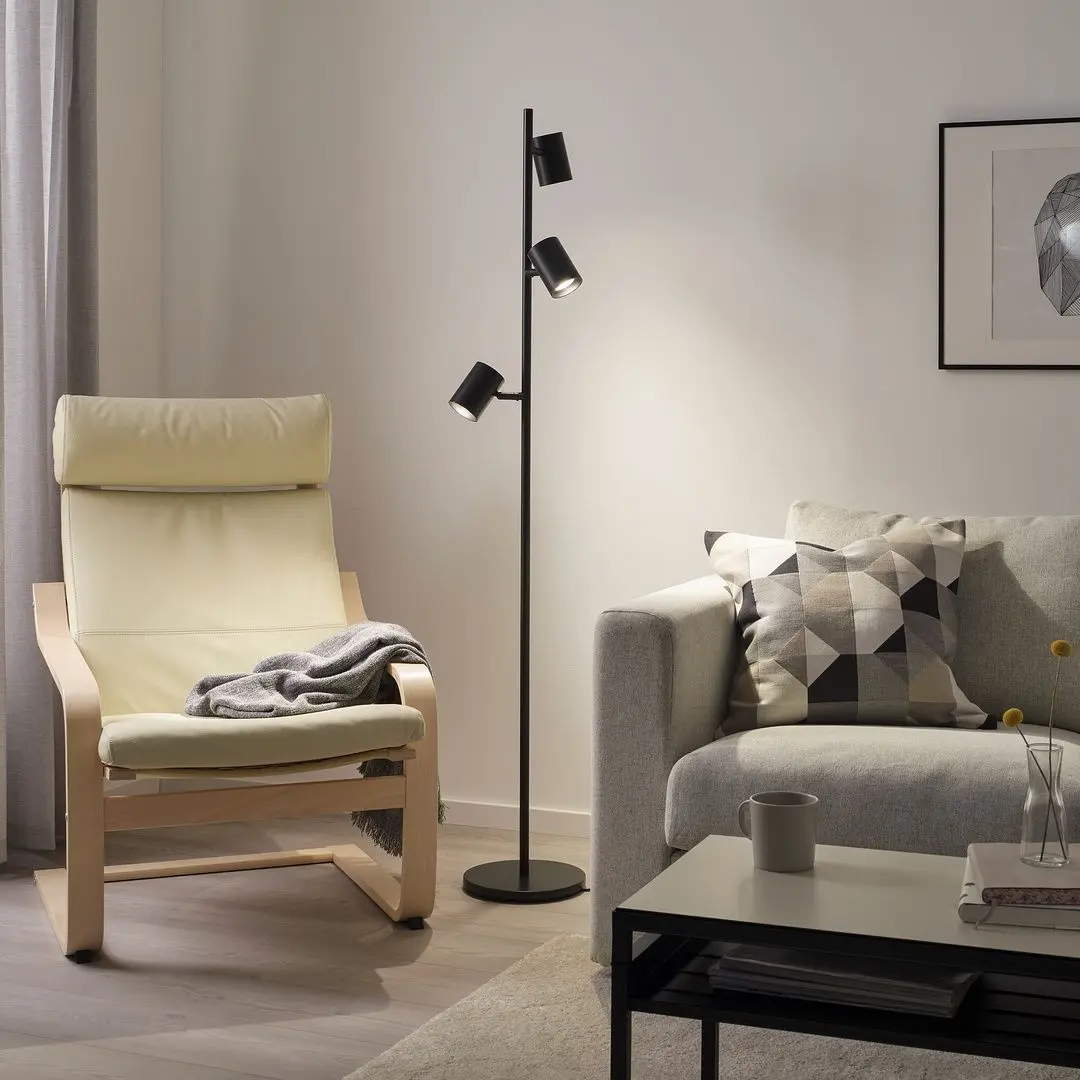 Светильник напольный с 3 лампами Ikea Nymane (Антрацит) - 3