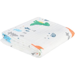 Плед Akuku A0685 Dinosaurs 110x105 (White) Thumb