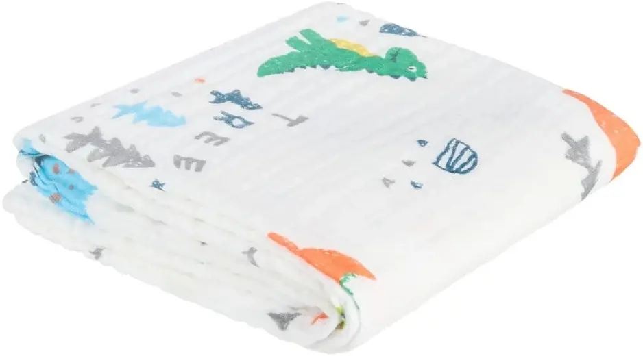 Плед Akuku A0685 Dinosaurs 110x105 (White) - 2