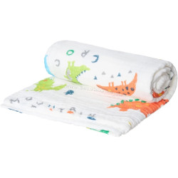 Плед Akuku A0685 Dinosaurs 110x105 (White)