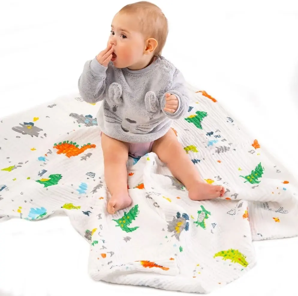 Плед Akuku A0685 Dinosaurs 110x105 (White) - 6