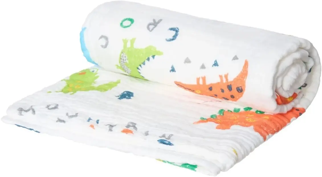 Плед Akuku A0685 Dinosaurs 110x105 (White)