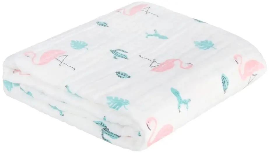 Плед Akuku A0686 Flamingos 110x105 (White) - 2