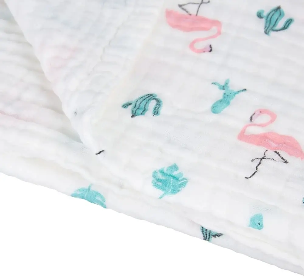 Плед Akuku A0686 Flamingos 110x105 (White) - 3