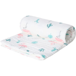 Плед Akuku A0686 Flamingos 110x105 (White)