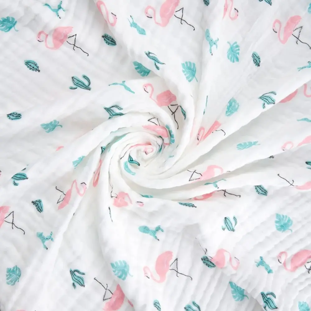 Плед Akuku A0686 Flamingos 110x105 (White) - 4
