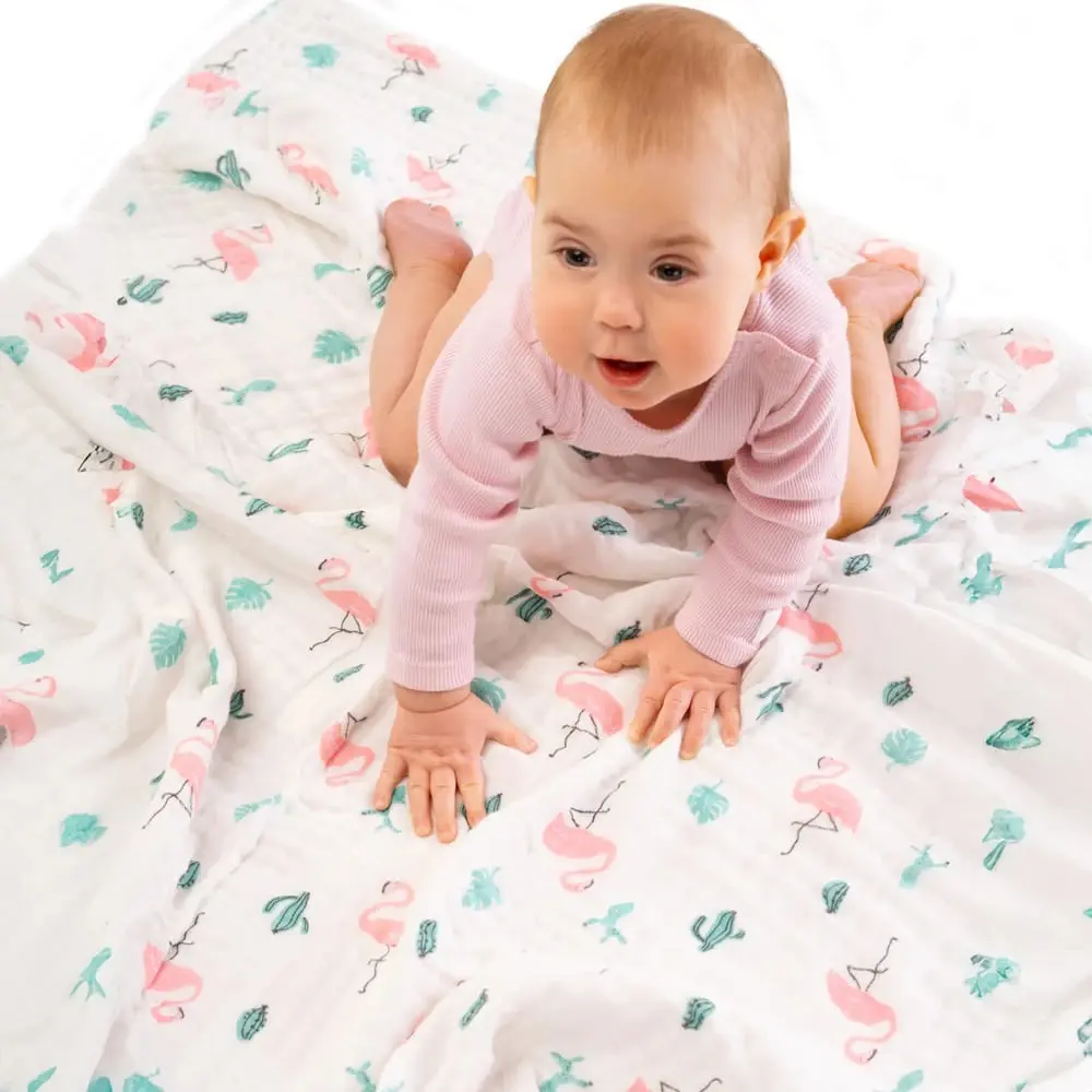 Плед Akuku A0686 Flamingos 110x105 (White) - 6