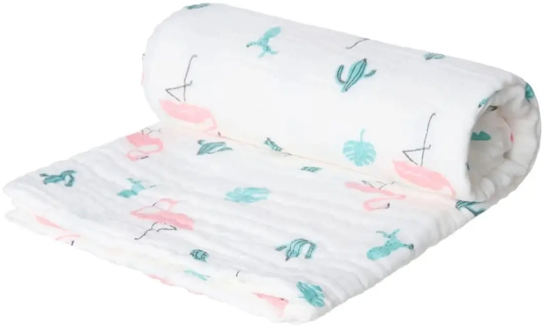 Плед Akuku A0686 Flamingos 110x105 (White)