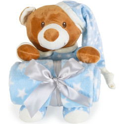 Плед Cangaroo Addie Bear 90x75 (Blue)