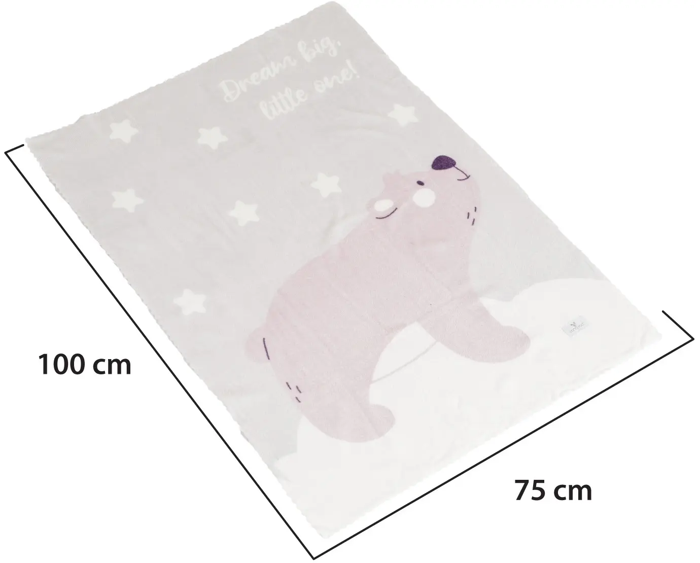 Плед Cangaroo Dreamy Bear 100x75 (Grey) - 4