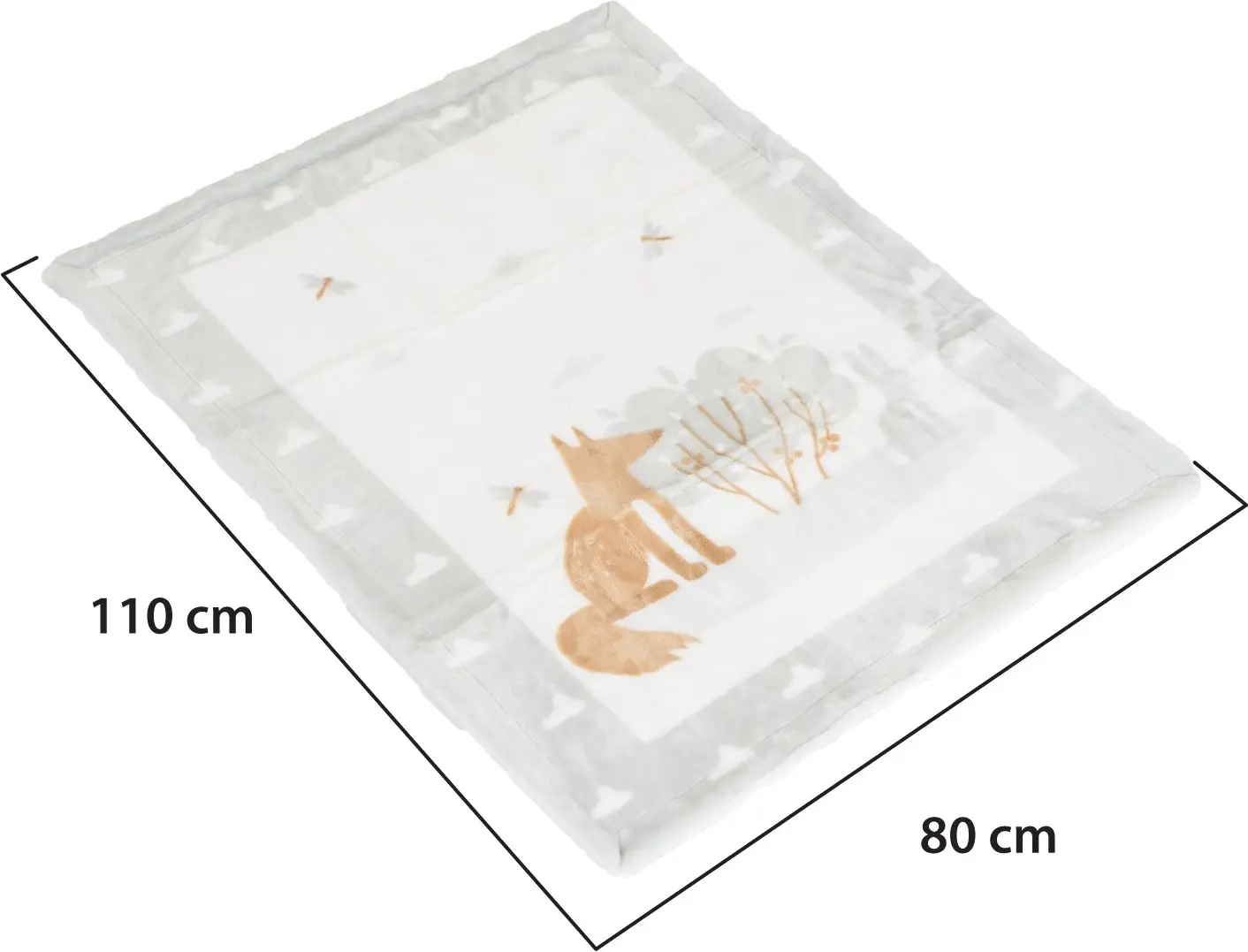 Плед Cangaroo Little Friends 110x80 (Grey) - 5