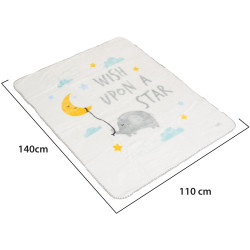 Плед Cangaroo Softy Wish upon a star 140x110 (White) Thumb
