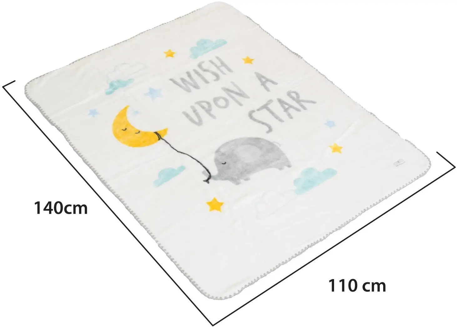 Плед Cangaroo Softy Wish upon a star 140x110 (White) - 4