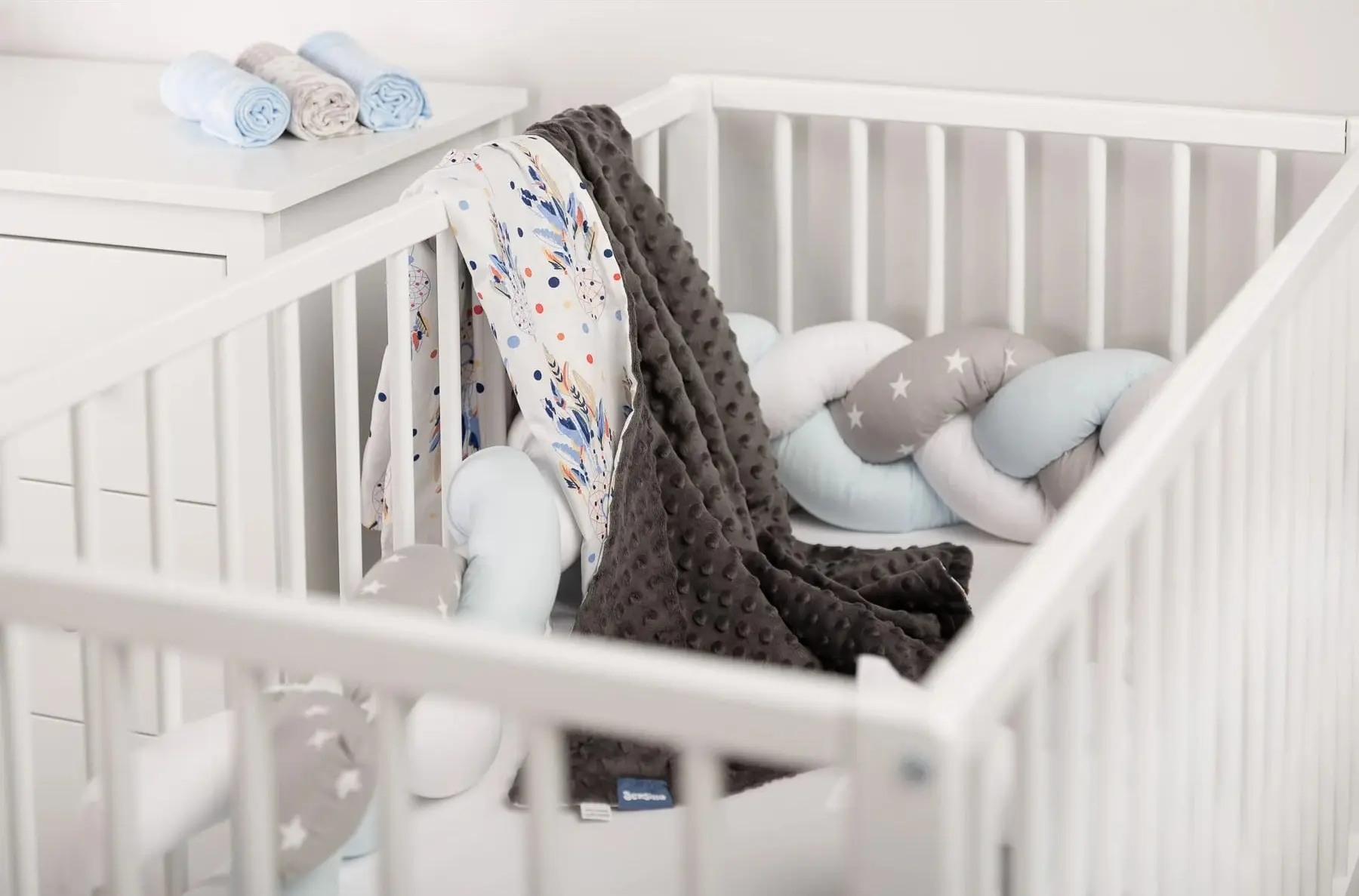 Плед Caretero Light Minky 75x100 (Hedgehogs/Grey) - 2