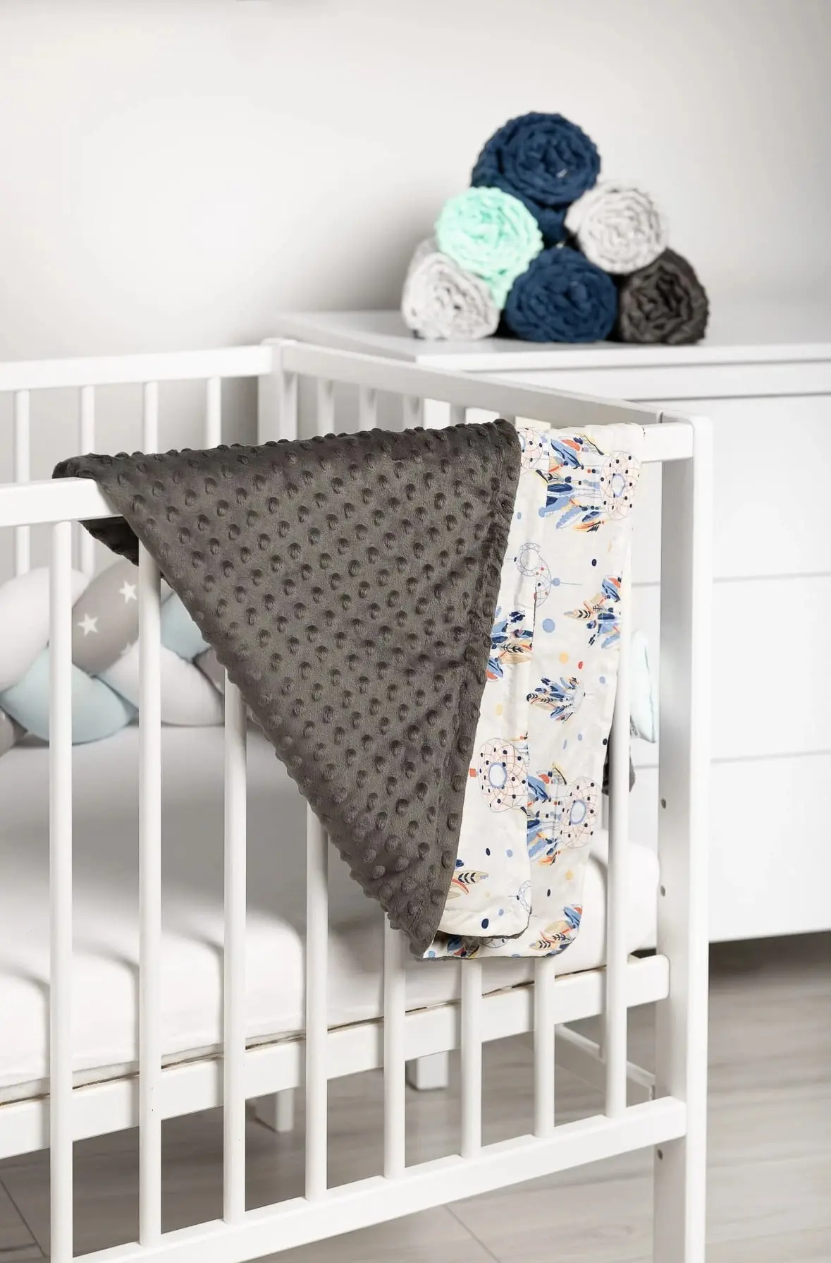 Плед Caretero Light Minky 75x100 (Hedgehogs/Grey) - 3