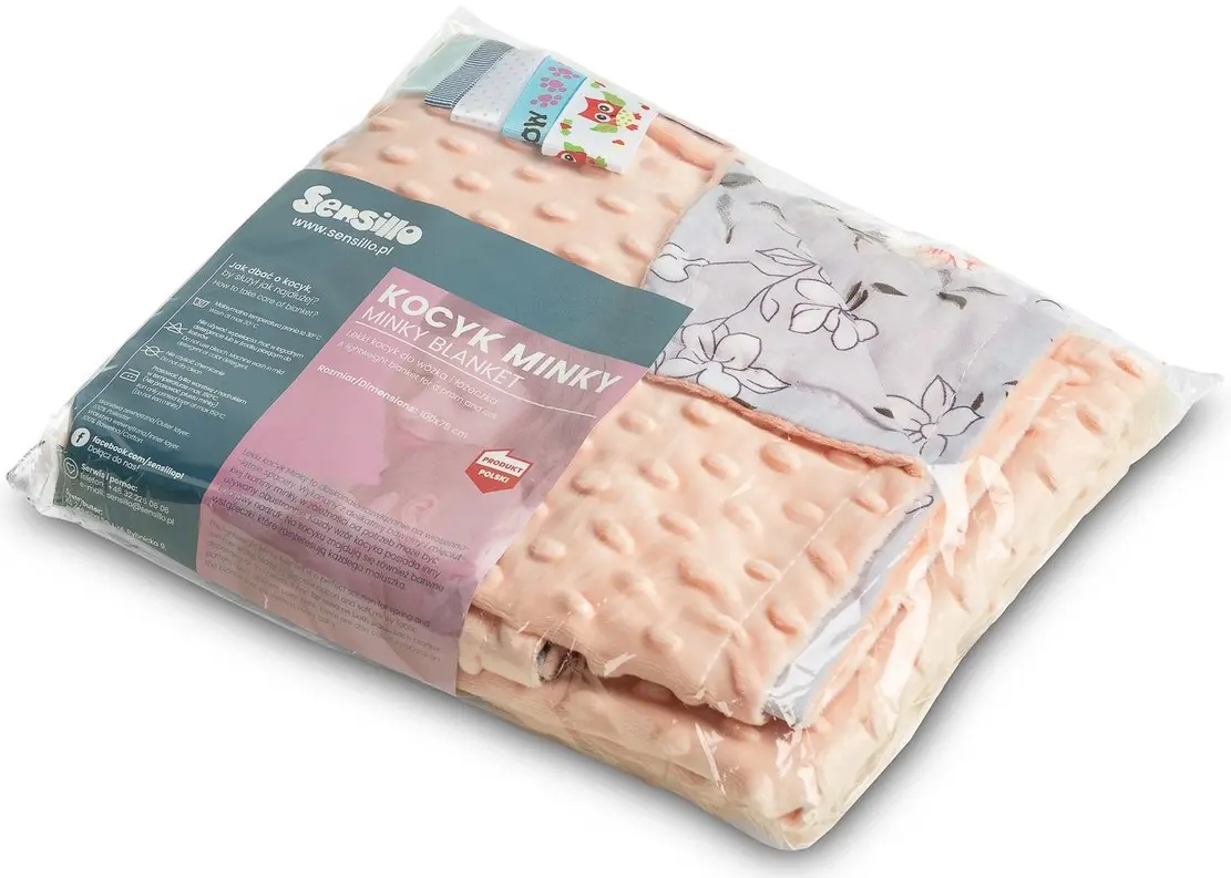 Плед Caretero Light Minky 75x100  (Peach/Magical Garden) - 3