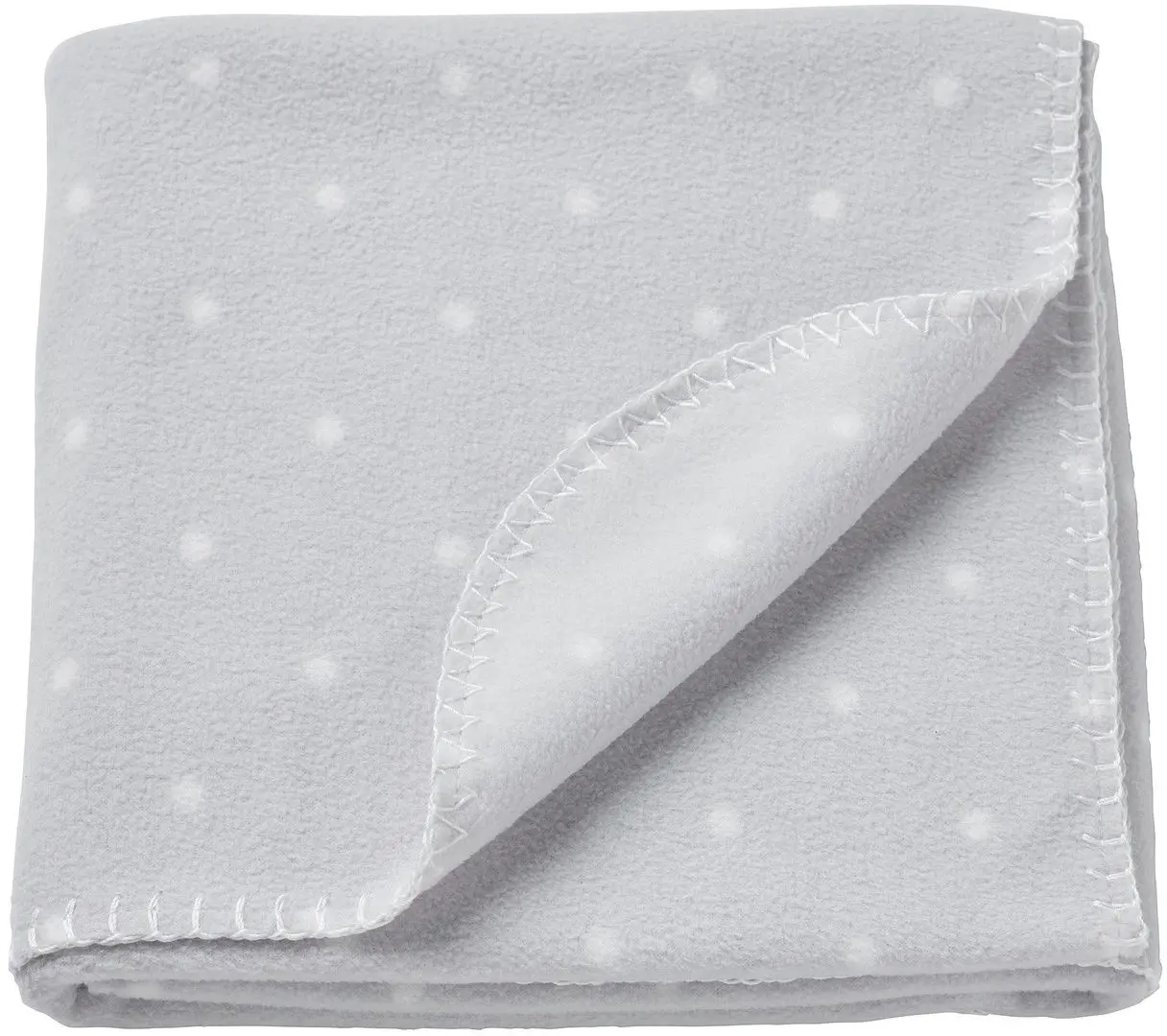 Плед детский Ikea Len 70x90 (Светло-Серый/Белый)