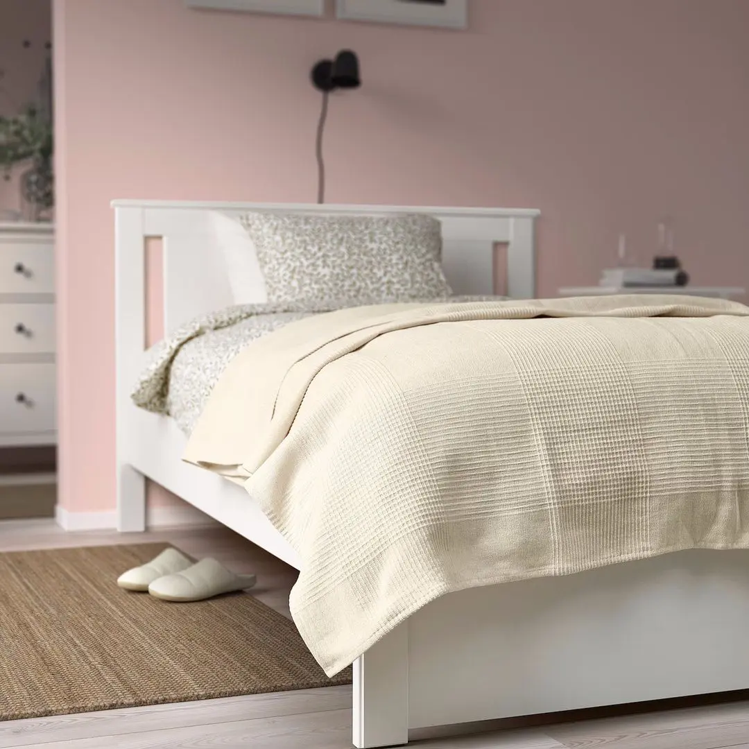 Покрывало Ikea Indira 230x250 (Натуральный/Небеленый Хлопок)