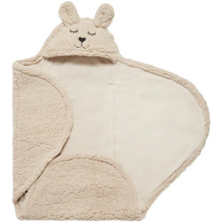 Patura pentru copii cu gluga Jollein Bunny 100x105 (Nougat) Thumb