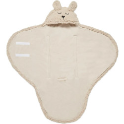 Patura pentru copii cu gluga Jollein Bunny 100x105 (Nougat) Thumb