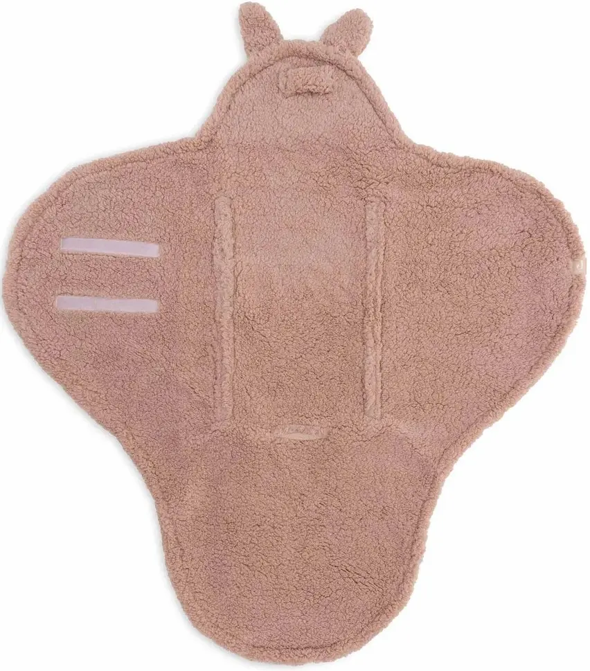 Patura pentru copii cu gluga Jollein Bunny 100x105 (Wild Rose) - 2