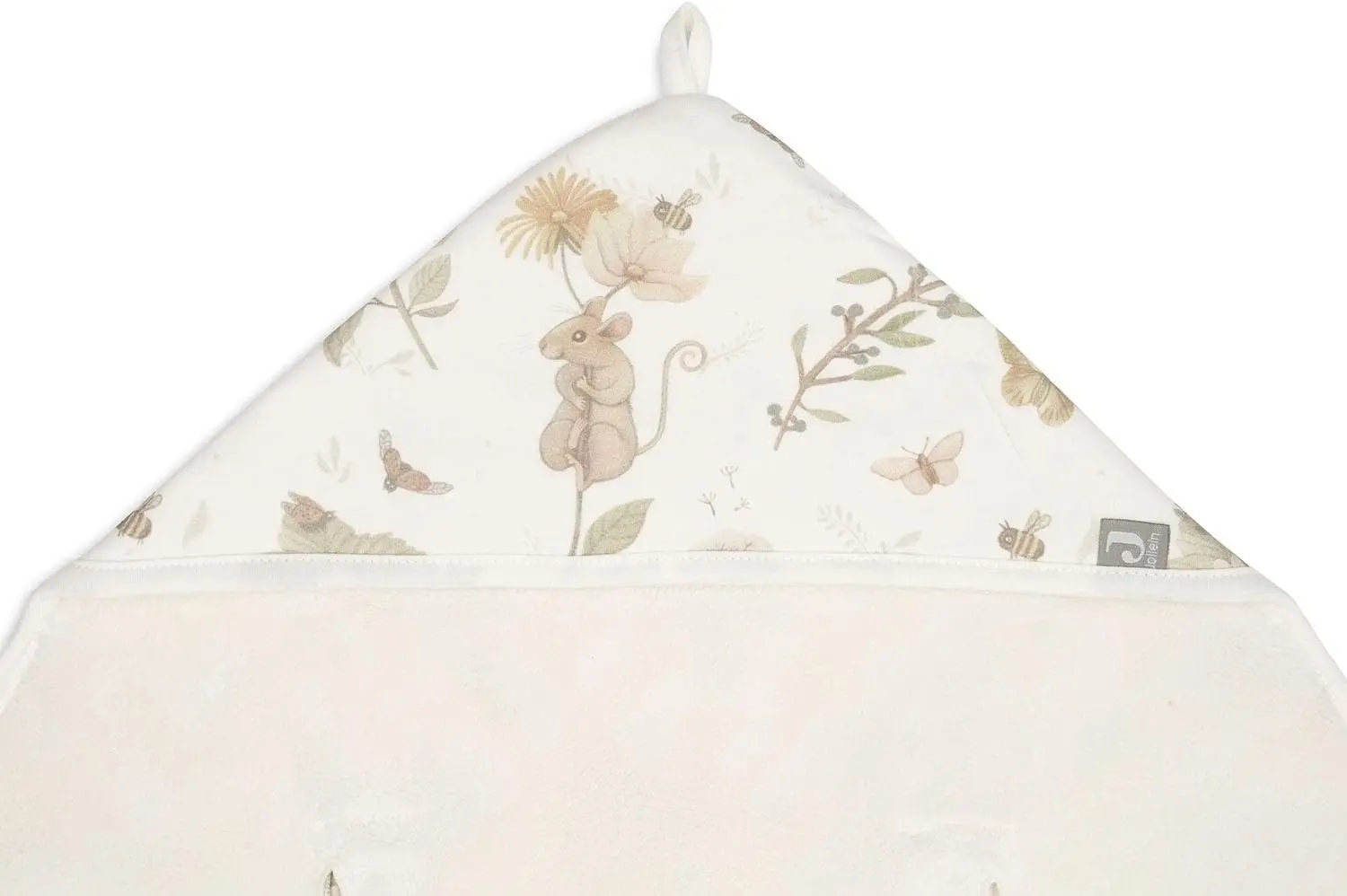 Детский плед с капюшоном Jollein Dreamy 85x85 (Mouse) - 6