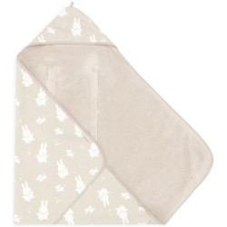 Детский плед с капюшоном Jollein Miffy & Snuffy 85x85 (Nougat) Thumb
