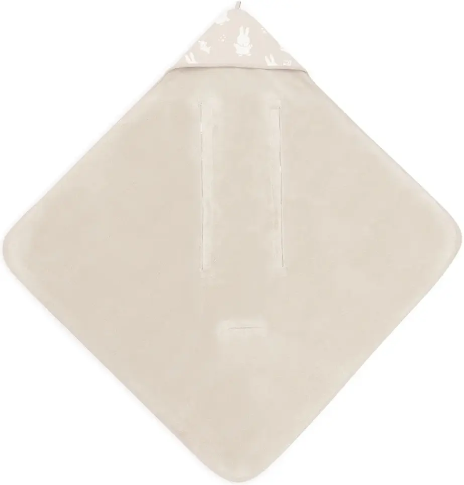 Детский плед с капюшоном Jollein Miffy & Snuffy 85x85 (Nougat)