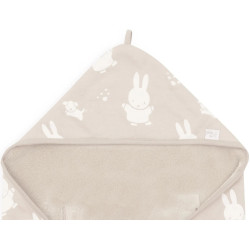 Детский плед с капюшоном Jollein Miffy & Snuffy 85x85 (Nougat) Thumb