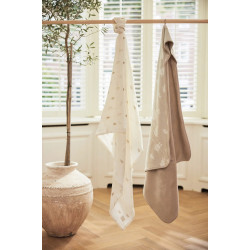 Детский плед с капюшоном Jollein Miffy & Snuffy 85x85 (Nougat) Thumb