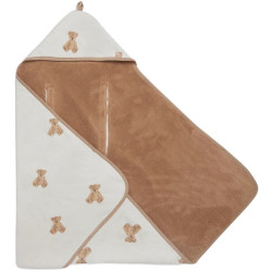 Patura pentru copii cu gluga Jollein Teddy Bear 85x85 (Brown) Thumb