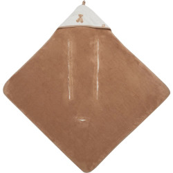 Patura pentru copii cu gluga Jollein Teddy Bear 85x85 (Brown) Thumb