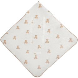 Patura pentru copii cu gluga Jollein Teddy Bear 85x85 (Brown) Thumb