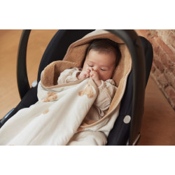 Patura pentru copii cu gluga Jollein Teddy Bear 85x85 (Brown) Thumb