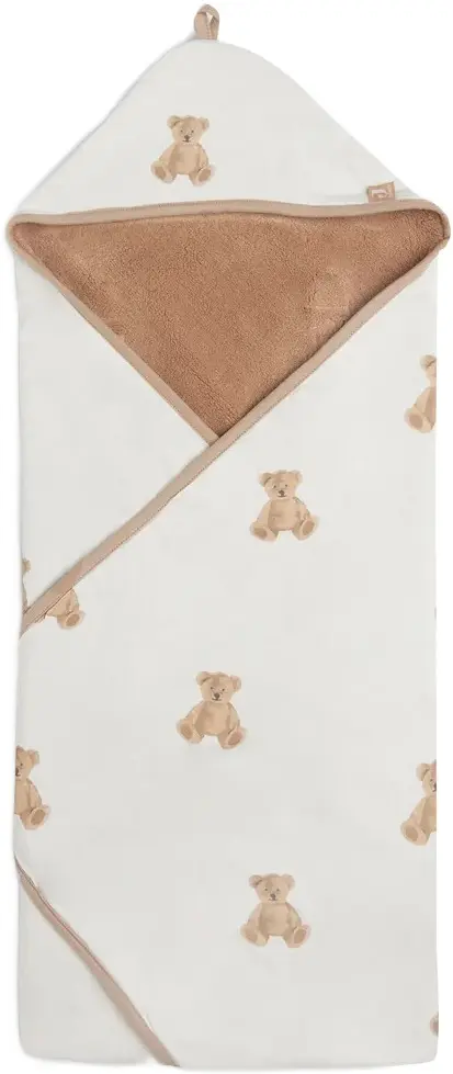 Patura pentru copii cu gluga Jollein Teddy Bear 85x85 (Brown)