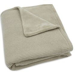 Paturа pentru copii Jollein Basic Knit 100x150 (Olive Green/Fleece)
