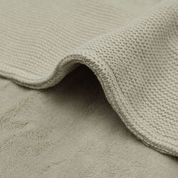 Плед детский Jollein Basic Knit 100x150 (Olive Green/Fleece) Thumb