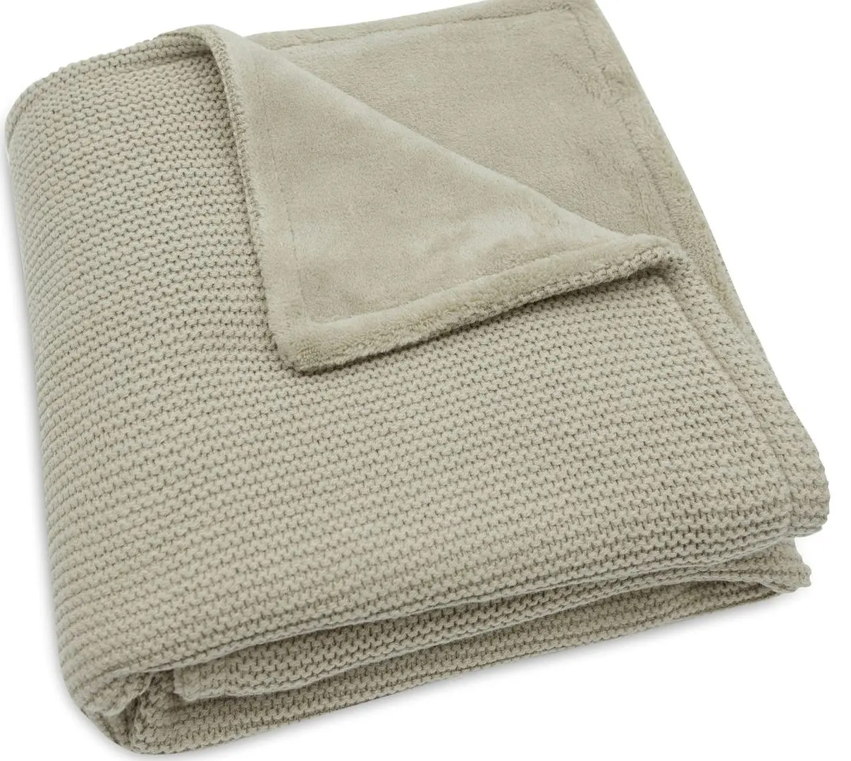 Плед детский Jollein Basic Knit 100x150 (Olive Green/Fleece)