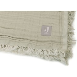 Paturа pentru copii Jollein Fringe 120x120 GOTS (Olive Green/Ivory) Thumb