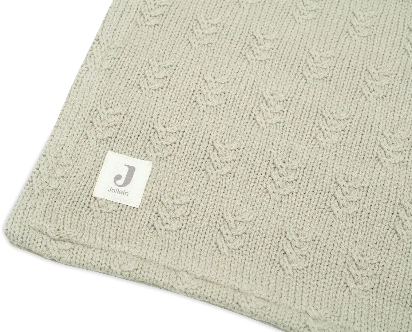 Плед детский Jollein Grain Knit 75x100 (Olive Green/Velvet)