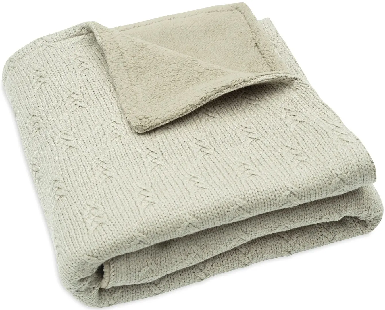 Плед детский Jollein Grain Knit 75x100 (Olive Green/Velvet)