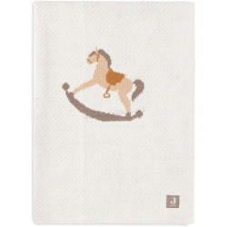 Paturа pentru copii Jollein Nostalgic Ride 75x100 (Beige/Brown)