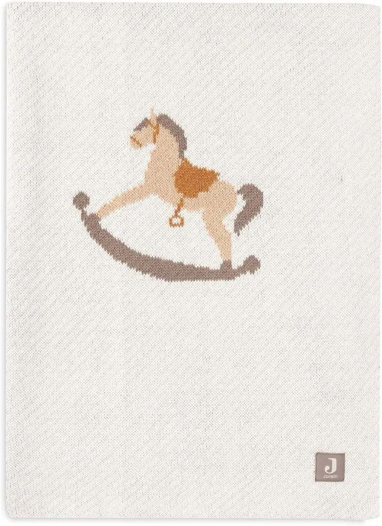 Paturа pentru copii Jollein Nostalgic Ride 75x100 (Beige/Brown)