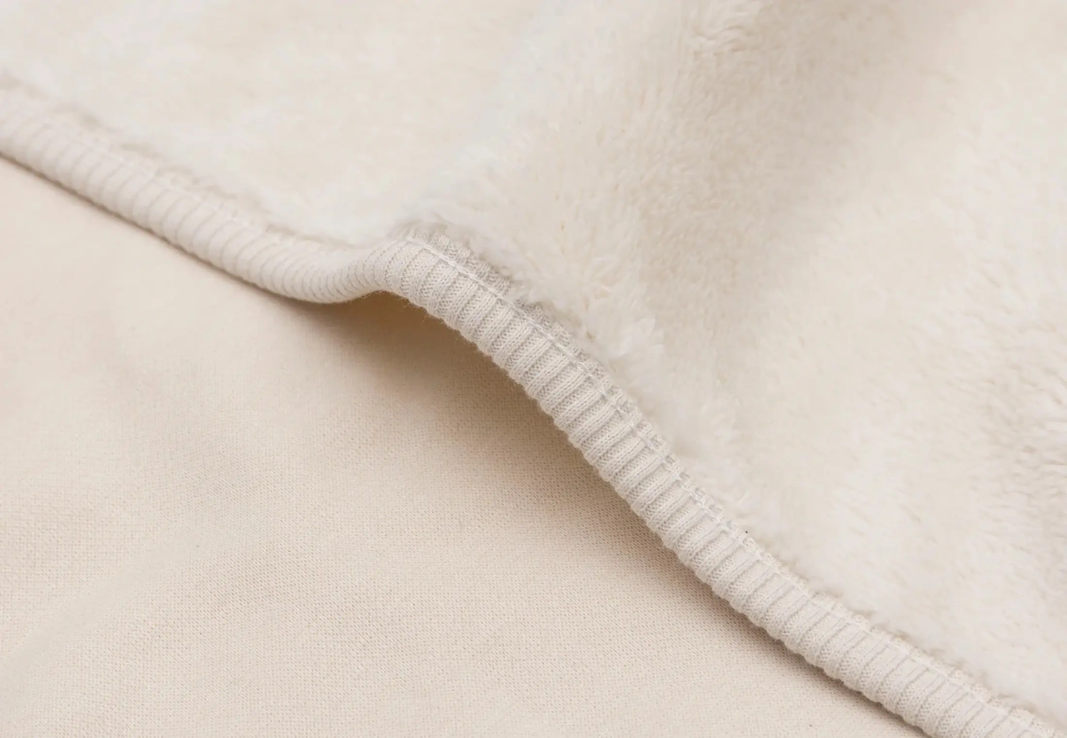 Плед Jollein Basic Jersey/Sherpa 100x150 (Oatmeal) - 5