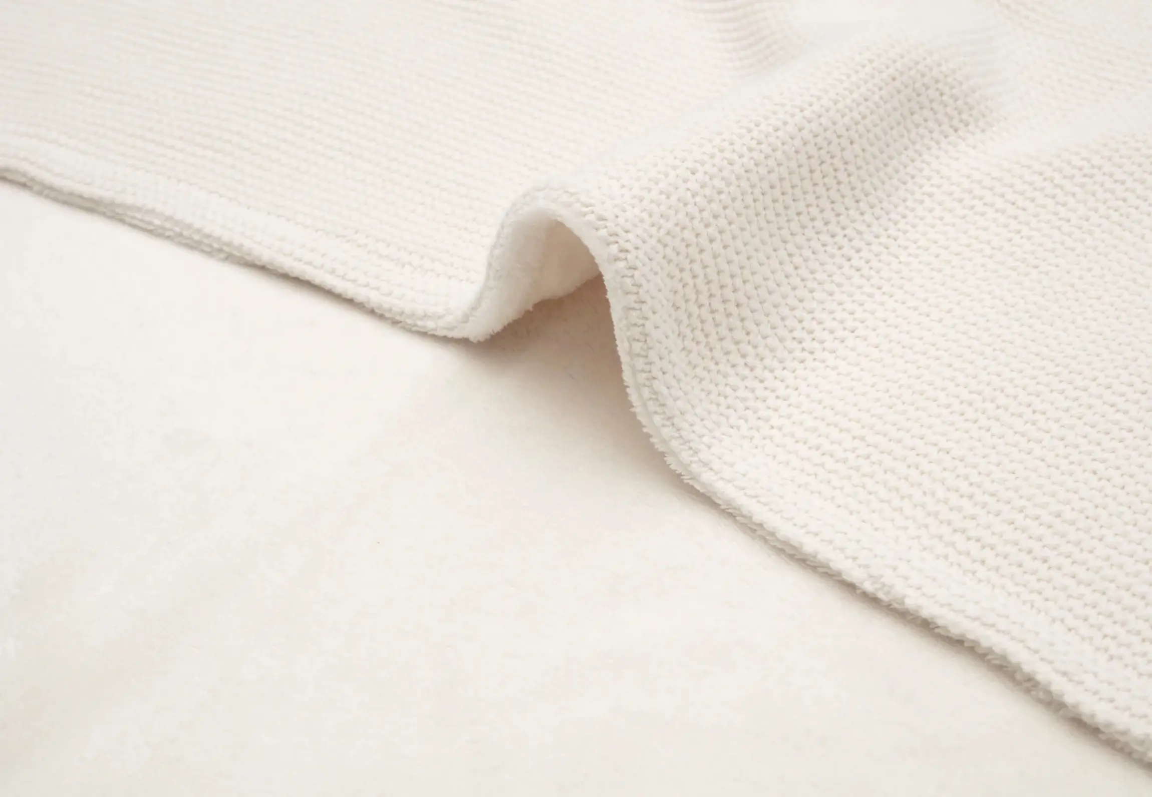 Patura Jollein Basic Knit Coral Fleece 75x100 (Ivory) - 3